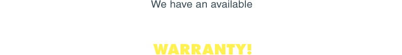18-Month / 18,000 Mile Warranty Available!