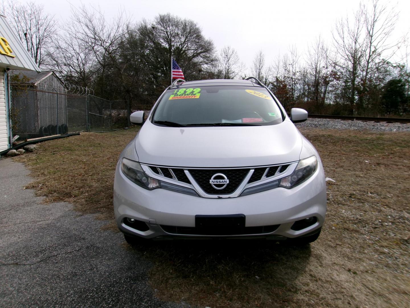 2013 Silver Nissan Murano SL AWD (JN8AZ1MW0DW) with an 3.5L V6 DOHC 24V engine, Continuously Variable Transmission transmission, located at 2553 Airline Blvd, Portsmouth, VA, 23701, (757) 488-8331, 36.813889, -76.357597 - Down Payment: $899 Weekly Payment: $110 APR: 23.9% Repayment Terms: 42 Months ***CALL ELIZABETH SMITH - DIRECTOR OF MARKETING @ 757-488-8331 TO SCHEDULE YOUR APPOINTMENT TODAY AND GET PRE-APPROVED RIGHT OVER THE PHONE*** - Photo#2