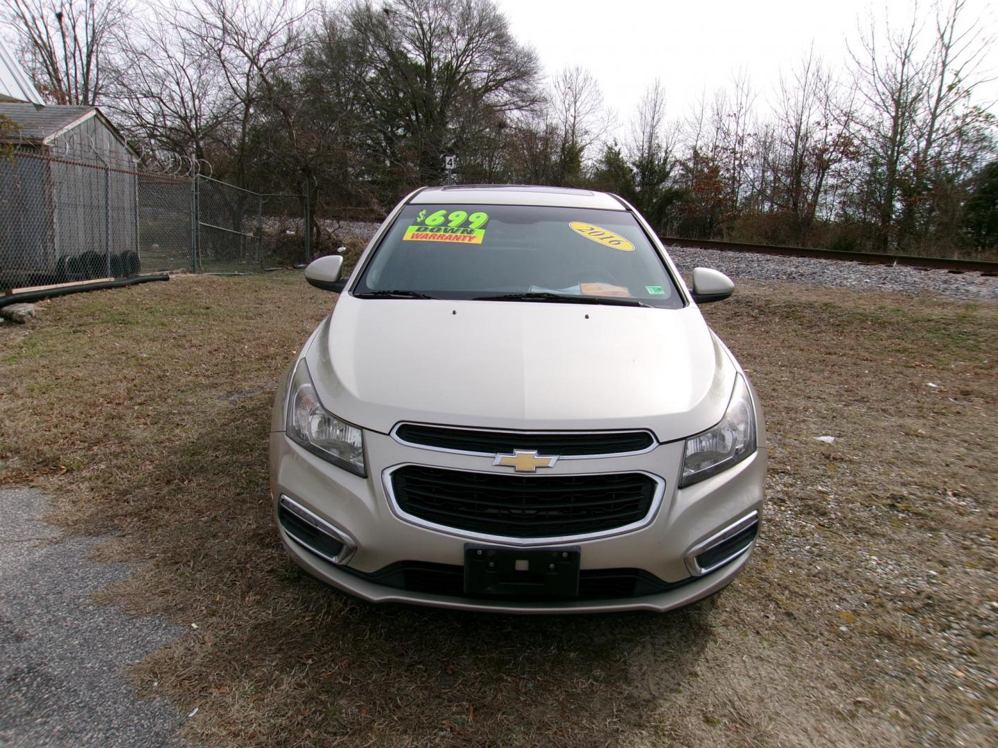 2016 Gold Chevrolet Cruze 2LT Auto (1G1PE5SB1G7) with an 1.4L L4 DOHC 16V TURBO engine, 6-Speed Automatic transmission, located at 2553 Airline Blvd, Portsmouth, VA, 23701, (757) 488-8331, 36.813889, -76.357597 - ***VEHICLE TERMS*** Down Payment: $699 Weekly Payment: $105 APR: 23.9% Repayment Terms: 42 Months *** CALL ELIZABETH SMITH - DIRECTOR OF MARKETING @ 757-488-8331 TO SCHEDULE YOUR APPOINTMENT TODAY AND GET PRE-APPROVED RIGHT OVER THE PHONE*** - Photo#1