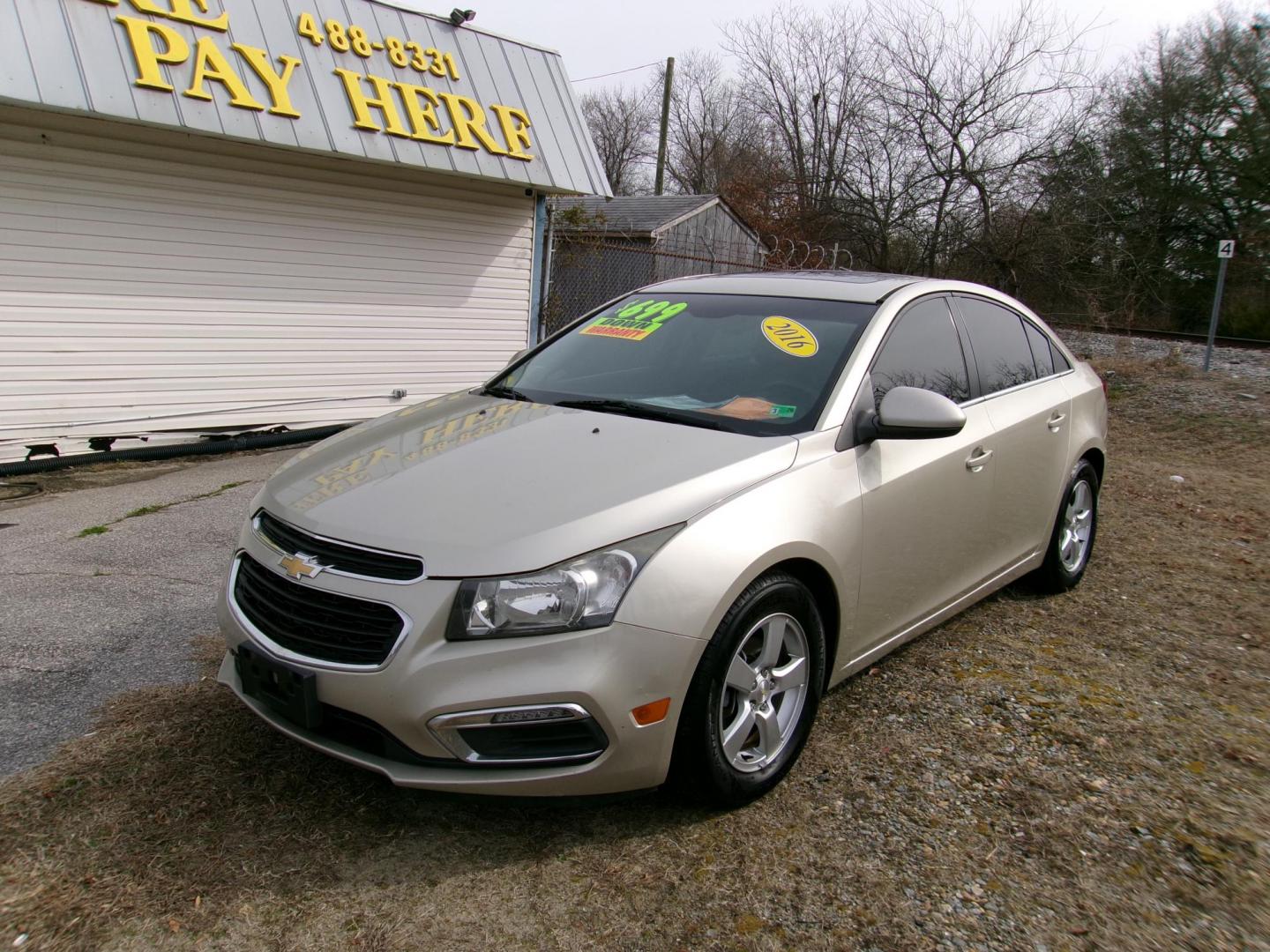 2016 Gold Chevrolet Cruze 2LT Auto (1G1PE5SB1G7) with an 1.4L L4 DOHC 16V TURBO engine, 6-Speed Automatic transmission, located at 2553 Airline Blvd, Portsmouth, VA, 23701, (757) 488-8331, 36.813889, -76.357597 - ***VEHICLE TERMS*** Down Payment: $699 Weekly Payment: $105 APR: 23.9% Repayment Terms: 42 Months *** CALL ELIZABETH SMITH - DIRECTOR OF MARKETING @ 757-488-8331 TO SCHEDULE YOUR APPOINTMENT TODAY AND GET PRE-APPROVED RIGHT OVER THE PHONE*** - Photo#2