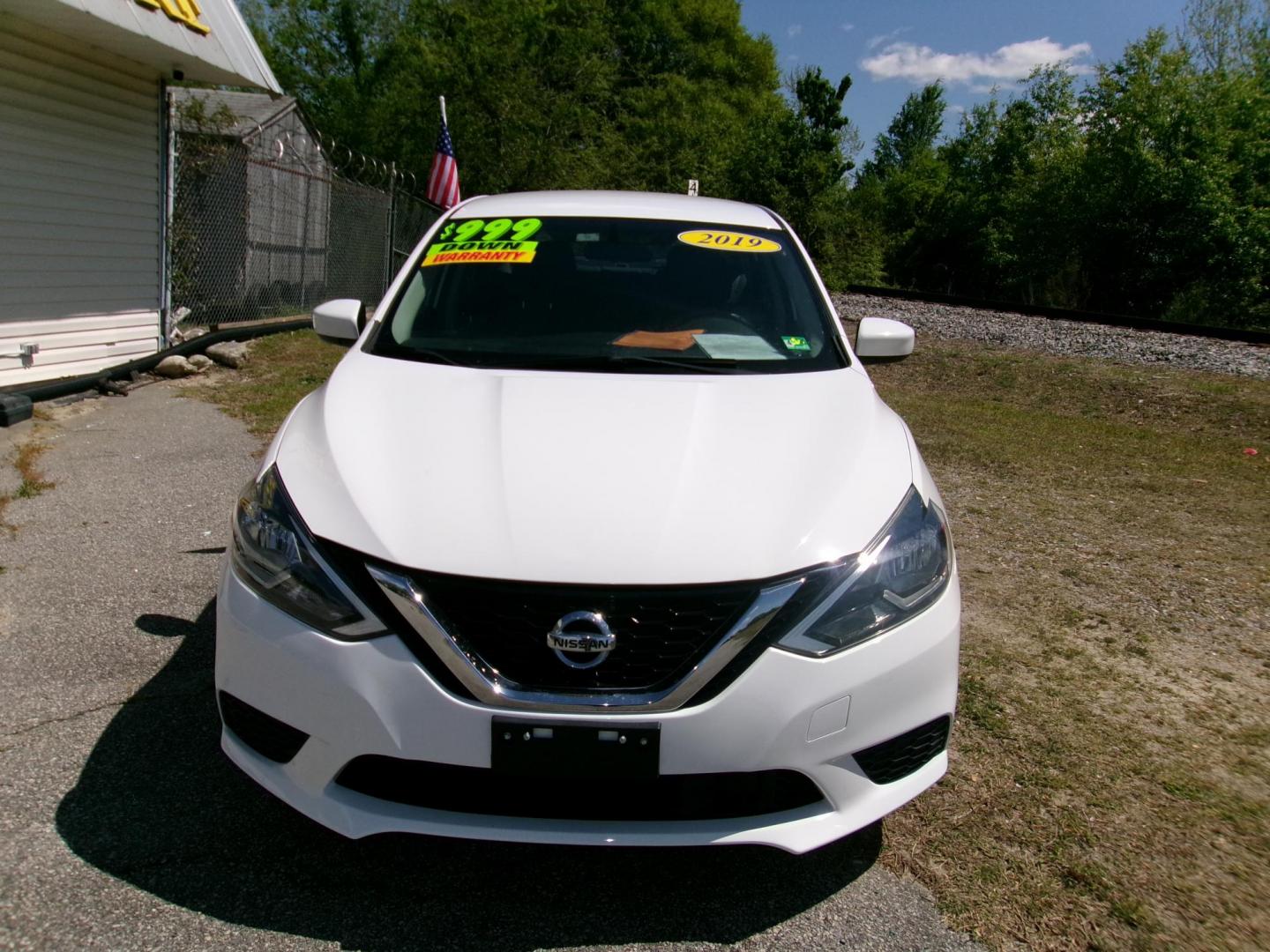 2019 White Nissan Sentra S CVT (3N1AB7AP5KY) with an 1.8L L4 SFI DOHC 16V engine, CVT transmission, located at 2553 Airline Blvd, Portsmouth, VA, 23701, (757) 488-8331, 36.813889, -76.357597 - Photo#3