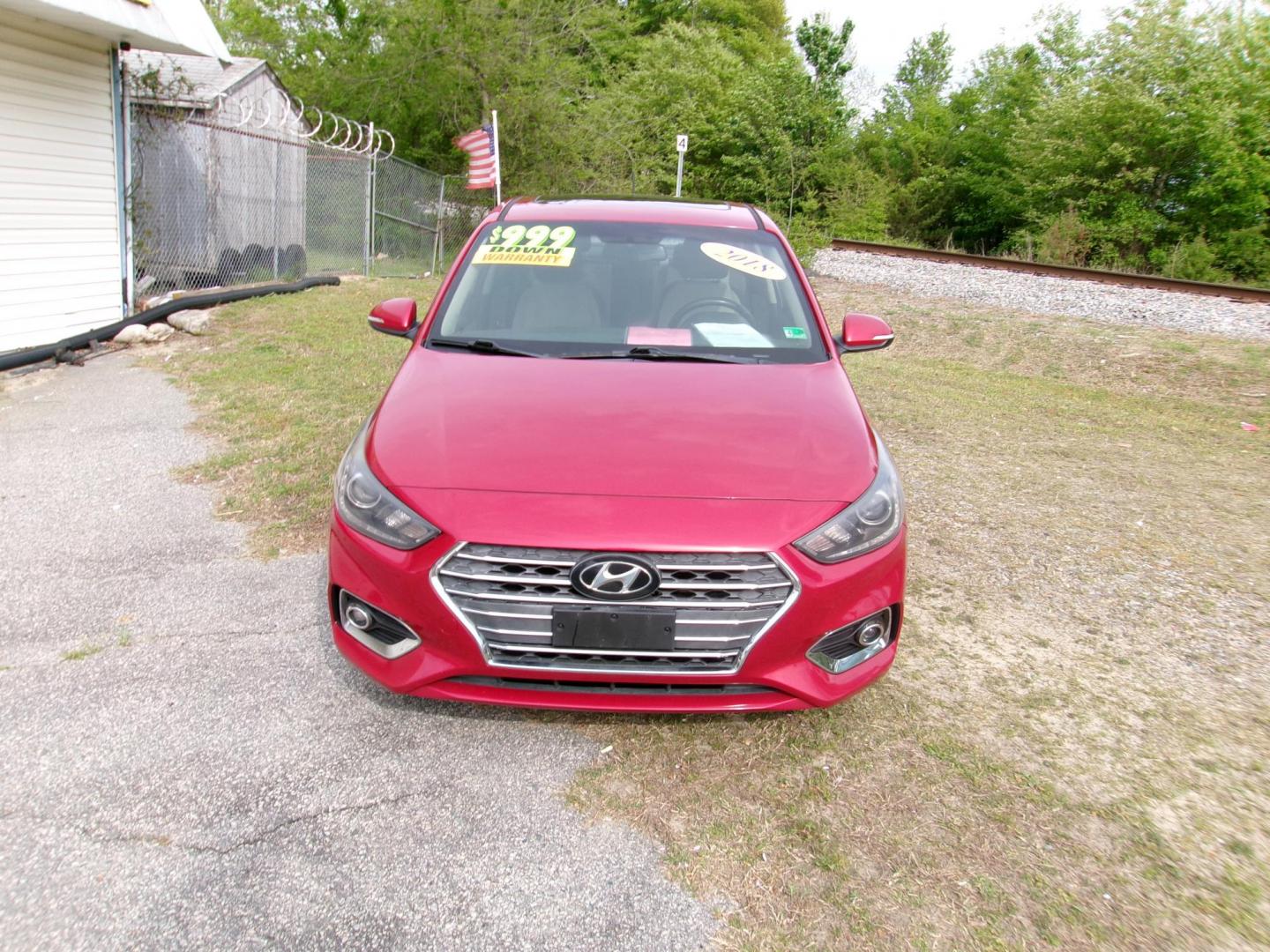2018 Red Hyundai Accent Limited 4-Door 6A (3KPC34A33JE) with an 1.6L L4 DOHC 16V engine, 6A transmission, located at 2553 Airline Blvd, Portsmouth, VA, 23701, (757) 488-8331, 36.813889, -76.357597 - ***VEHICLE TERMS*** Down Payment: $999 Weekly Payment: $120 APR: 23.9% Repayment Terms: 42 Months *** CALL ELIZABETH SMITH - DIRECTOR OF MARKETING @ 757-488-8331 TO SCHEDULE YOUR APPOINTMENT TODAY AND GET PRE-APPROVED RIGHT OVER THE PHONE*** - Photo#2