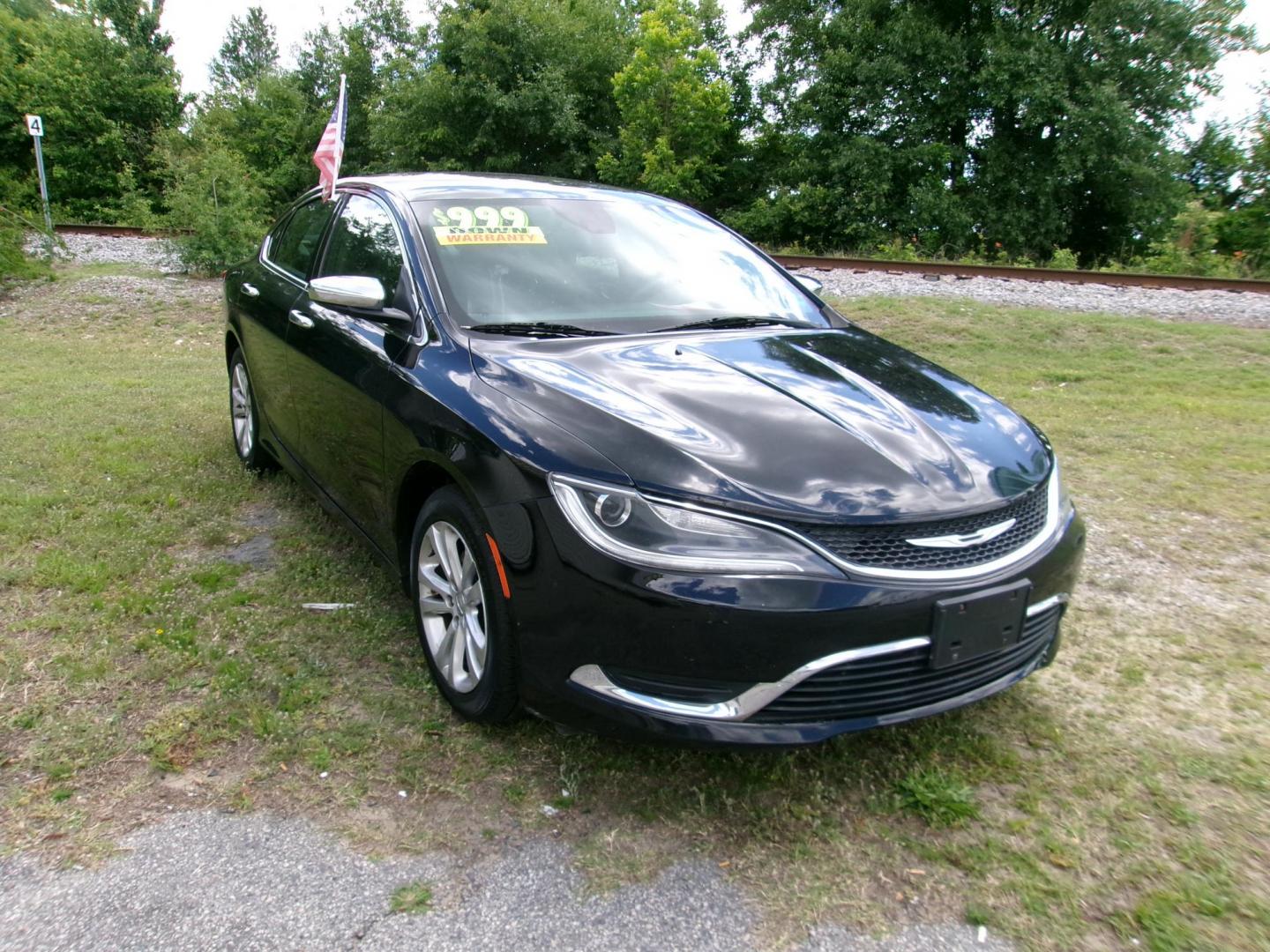 2015 Black Chrysler 200 Limited (1C3CCCAB3FN) with an 2.4L L4 DOHC 16V engine, 9-Speed Automatic transmission, located at 2553 Airline Blvd, Portsmouth, VA, 23701, (757) 488-8331, 36.813889, -76.357597 - Photo#3