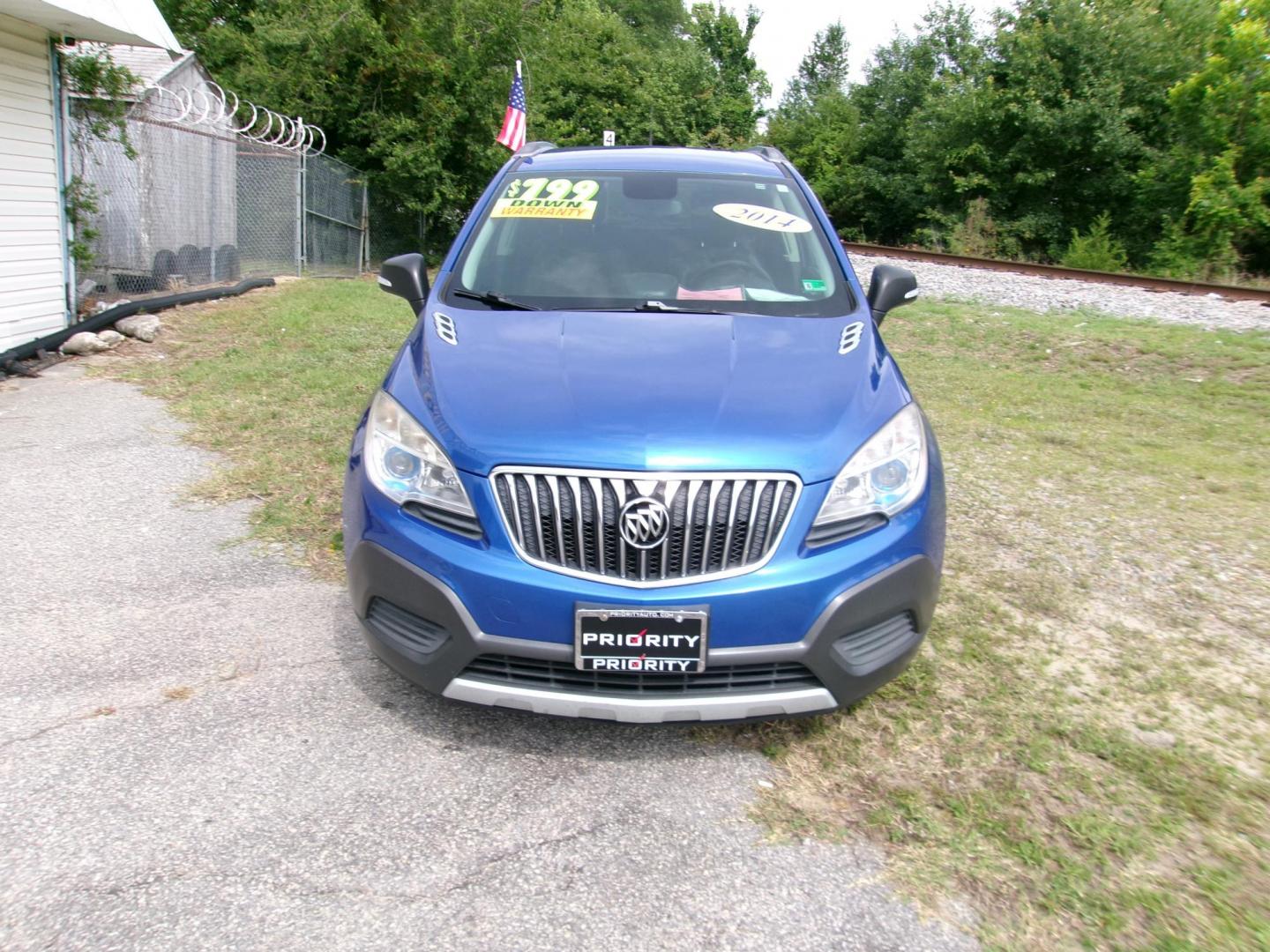 2014 Blue Buick Encore Base FWD (KL4CJASBXEB) with an 1.4L L4 DOHC 16V TURBO engine, 6-Speed Automatic transmission, located at 2553 Airline Blvd, Portsmouth, VA, 23701, (757) 488-8331, 36.813889, -76.357597 - Photo#2