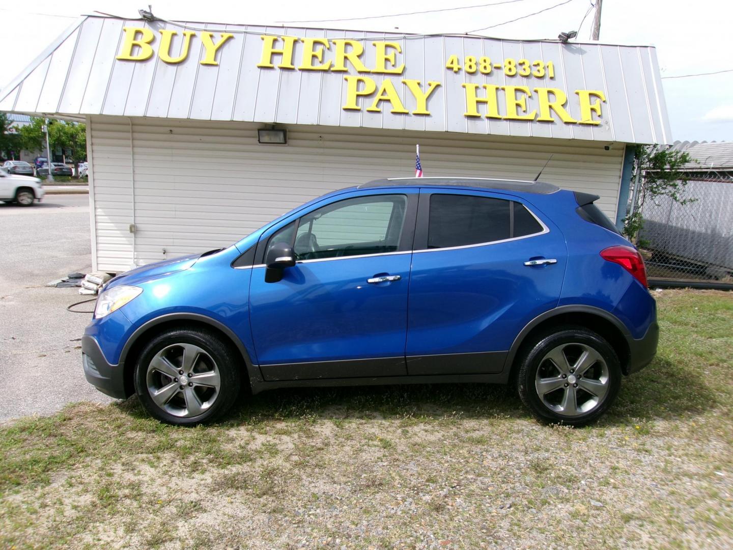 2014 Blue Buick Encore Base FWD (KL4CJASBXEB) with an 1.4L L4 DOHC 16V TURBO engine, 6-Speed Automatic transmission, located at 2553 Airline Blvd, Portsmouth, VA, 23701, (757) 488-8331, 36.813889, -76.357597 - Photo#0