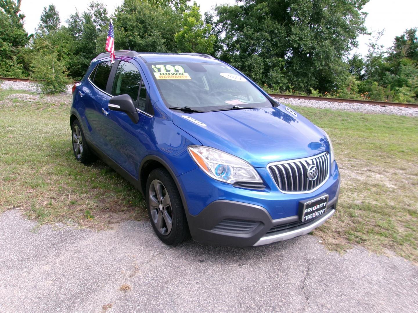 2014 Blue Buick Encore Base FWD (KL4CJASBXEB) with an 1.4L L4 DOHC 16V TURBO engine, 6-Speed Automatic transmission, located at 2553 Airline Blvd, Portsmouth, VA, 23701, (757) 488-8331, 36.813889, -76.357597 - Photo#3