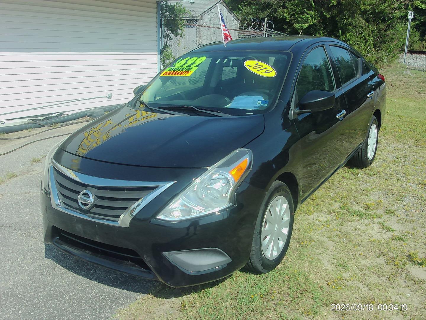 2019 Black Nissan Versa 1.6 SV Sedan (3N1CN7AP2KL) with an 1.6L L4 DOHC 16V engine, CVT transmission, located at 2553 Airline Blvd, Portsmouth, VA, 23701, (757) 488-8331, 36.813889, -76.357597 - ***VEHICLE TERMS*** Down Payment: $699 Weekly Payment: $110 APR: 23.9% Repayment Terms: 42 Months *** CALL ELIZABETH SMITH - DIRECTOR OF MARKETING @ 757-488-8331 TO SCHEDULE YOUR APPOINTMENT TODAY AND GET PRE-APPROVED RIGHT OVER THE PHONE***- Photo#1