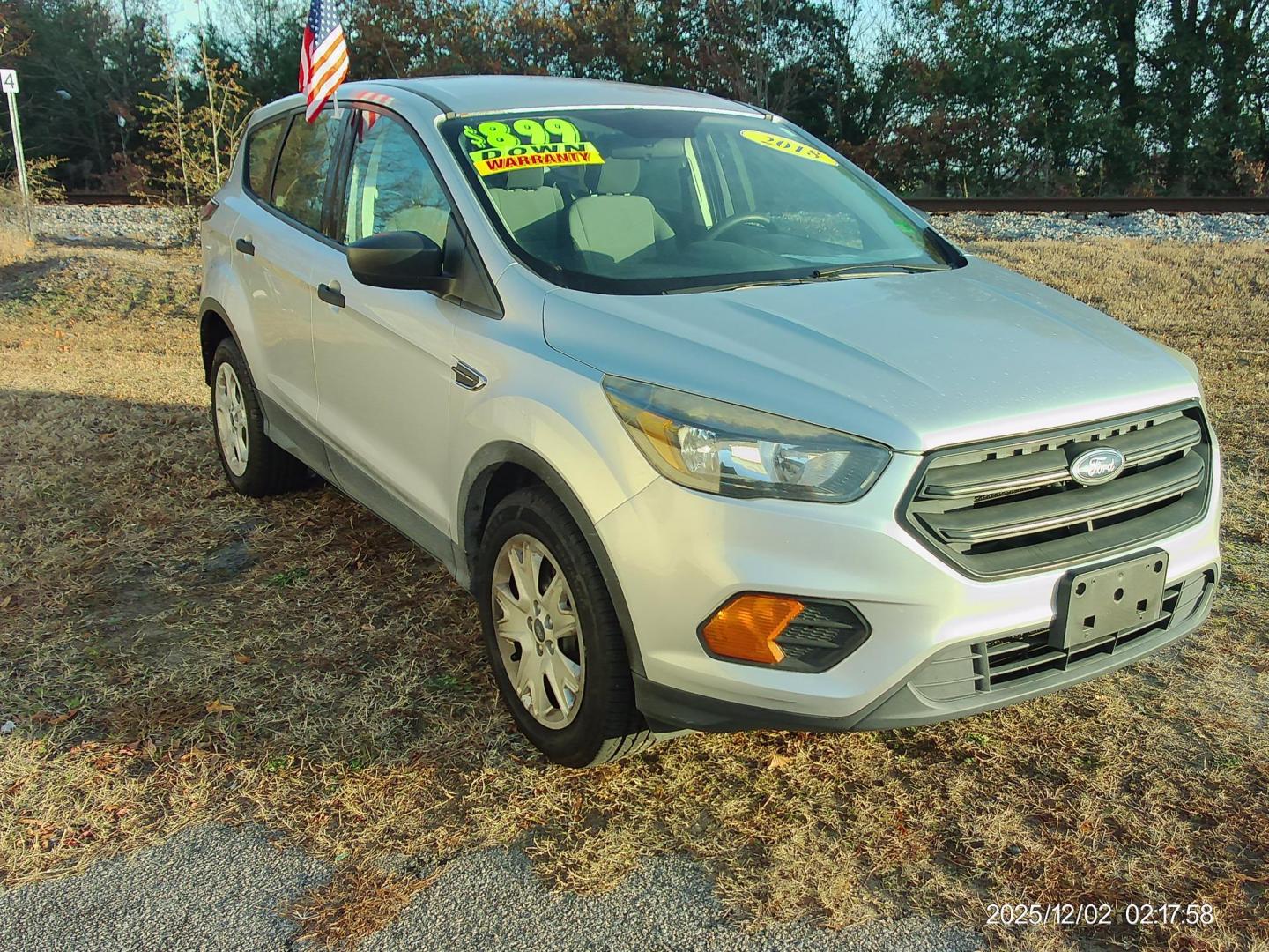 2018 Silver Ford Escape S FWD (1FMCU0F71JU) with an 2.5L L4 DOHC 16V engine, 6A transmission, located at 2553 Airline Blvd, Portsmouth, VA, 23701, (757) 488-8331, 36.813889, -76.357597 - Photo#3
