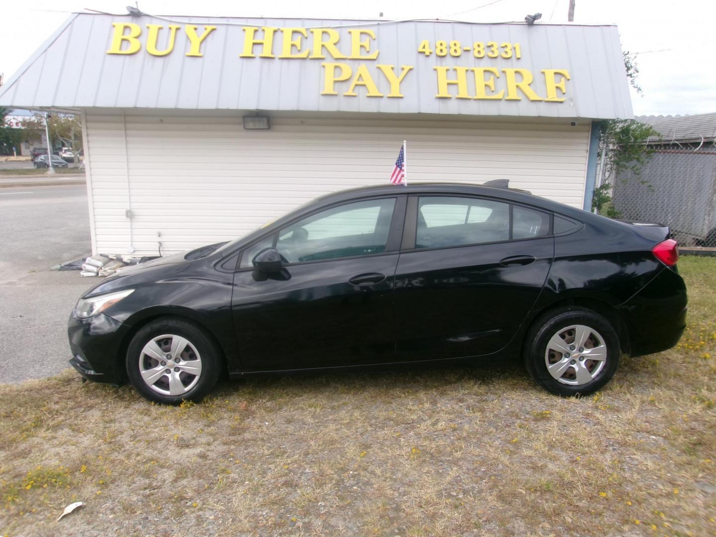 2017 Black Chevrolet Cruze LS Auto (1G1BC5SM3H7) with an 1.4L L4 DOHC 16V TURBO engine, 6A transmission, located at 2553 Airline Blvd, Portsmouth, VA, 23701, (757) 488-8331, 36.813889, -76.357597 - Photo#0