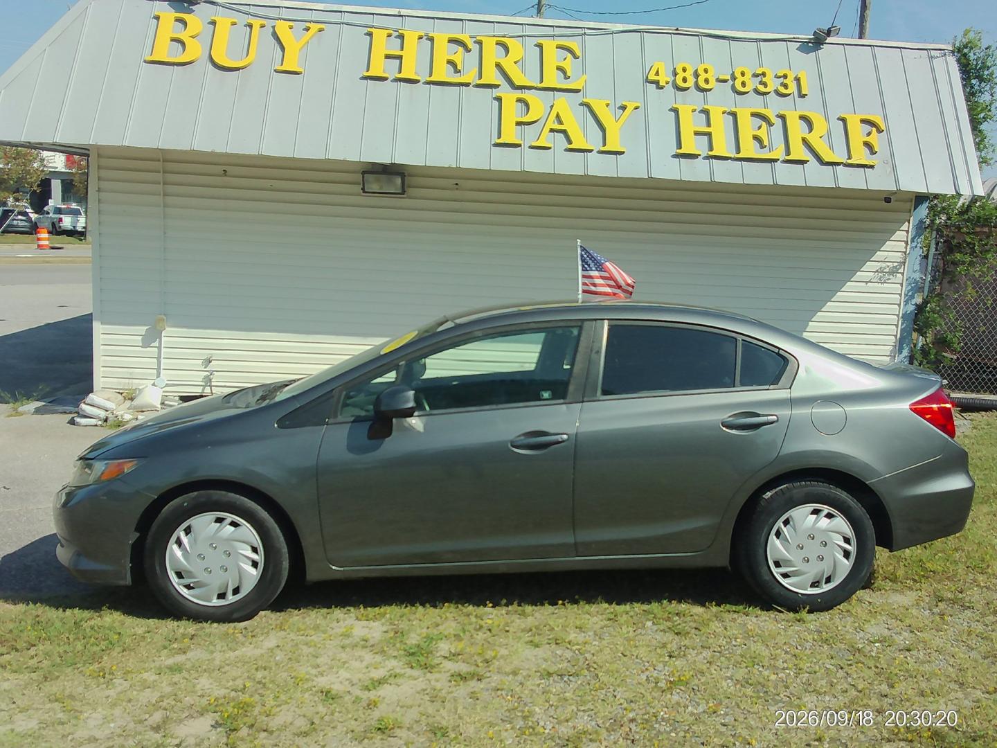 2012 Gray Honda Civic LX Sedan 5-Speed AT (19XFB2F59CE) with an 1.8L L4 SOHC 16V engine, 5-Speed Automatic transmission, located at 2553 Airline Blvd, Portsmouth, VA, 23701, (757) 488-8331, 36.813889, -76.357597 - ***VEHICLE TERMS*** Down Payment: $699 Weekly Payment: $110 APR: 23.9% Repayment Terms: 42 Months *** CALL ELIZABETH SMITH - DIRECTOR OF MARKETING @ 757-488-8331 TO SCHEDULE YOUR APPOINTMENT TODAY AND GET PRE-APPROVED RIGHT OVER THE PHONE***- Photo#0