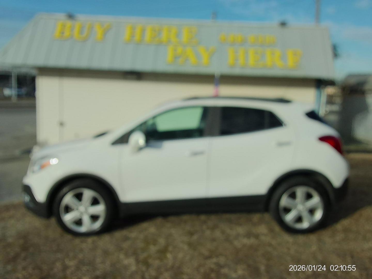 2016 White Buick Encore Convenience FWD (KL4CJBSB2GB) with an 1.4L L4 DOHC 16V TURBO engine, 6A transmission, located at 2553 Airline Blvd, Portsmouth, VA, 23701, (757) 488-8331, 36.813889, -76.357597 - Photo#0