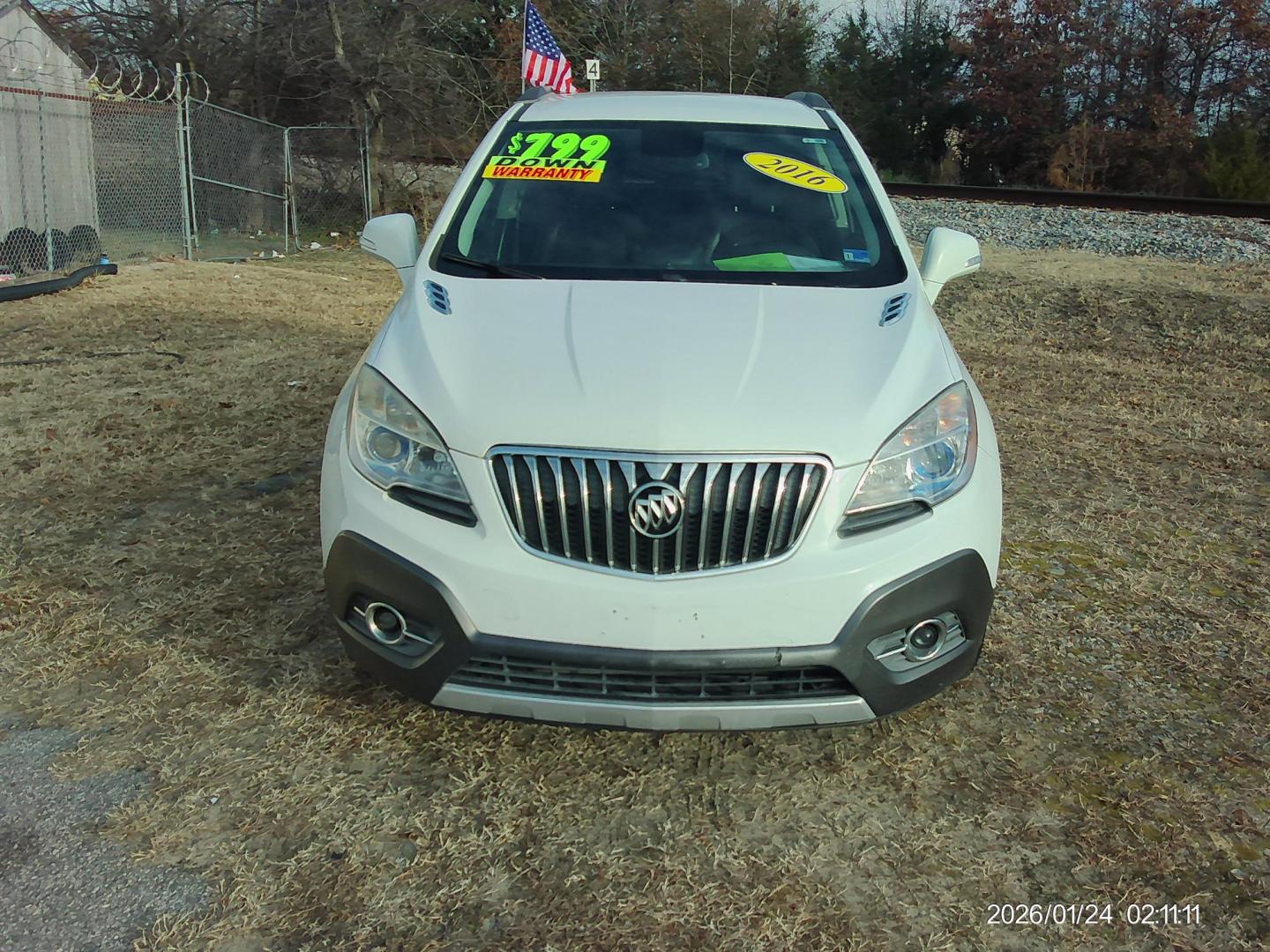 2016 White Buick Encore Convenience FWD (KL4CJBSB2GB) with an 1.4L L4 DOHC 16V TURBO engine, 6A transmission, located at 2553 Airline Blvd, Portsmouth, VA, 23701, (757) 488-8331, 36.813889, -76.357597 - Photo#2