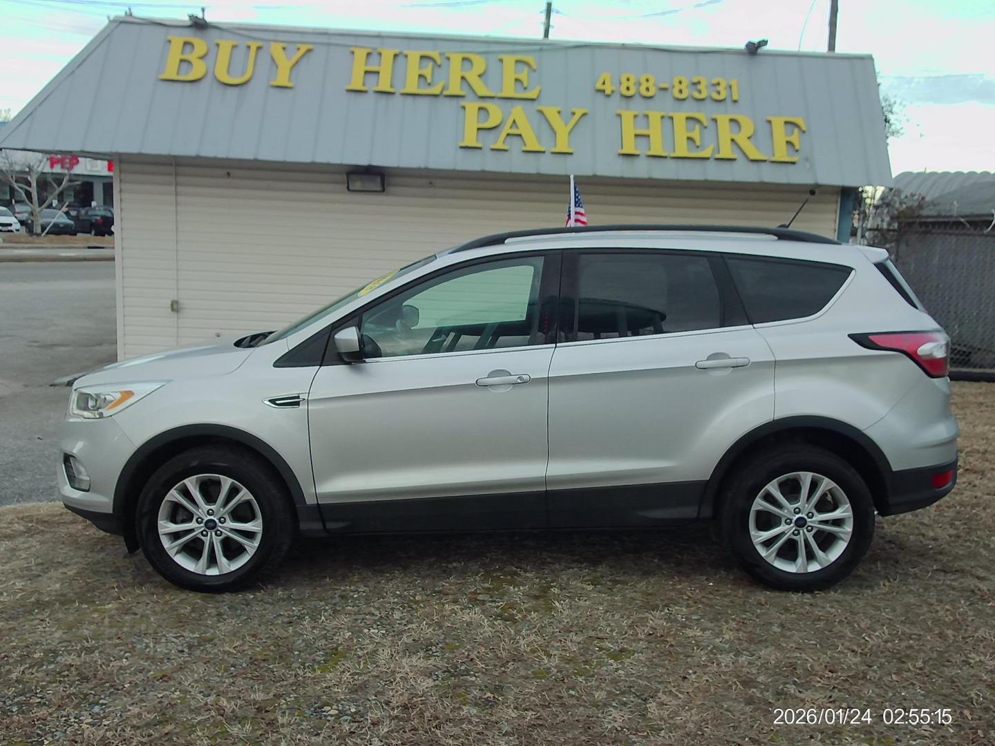 2018 Silver Ford Escape SEL 4WD (1FMCU9HD3JU) with an 1.5L L4 DOHC 16V engine, 6A transmission, located at 2553 Airline Blvd, Portsmouth, VA, 23701, (757) 488-8331, 36.813889, -76.357597 - Photo#0