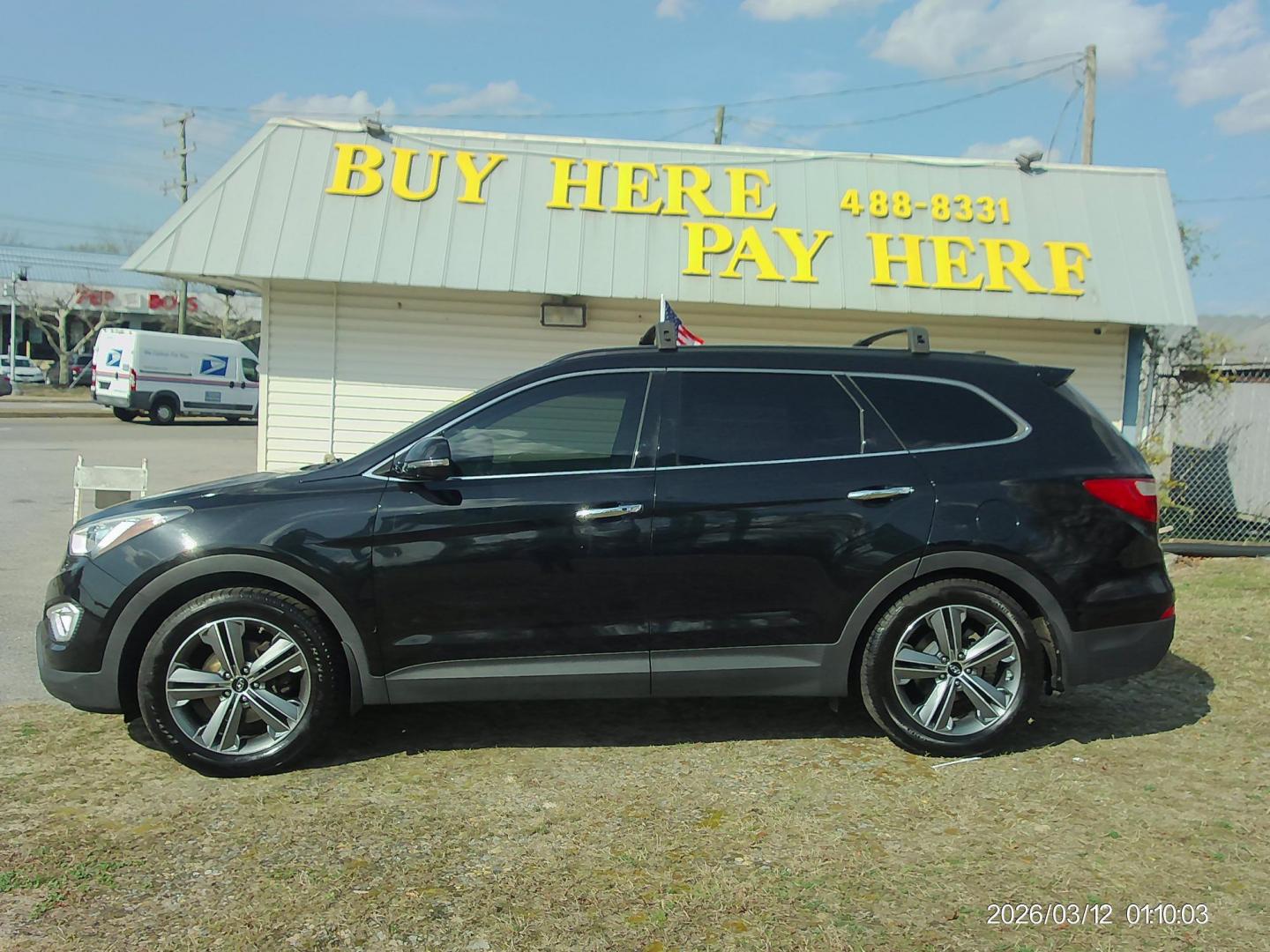 2015 Black Hyundai Santa Fe Limited FWD (KM8SR4HF5FU) with an 3.3L V6 DOHC 24V engine, 6-Speed Automatic transmission, located at 2553 Airline Blvd, Portsmouth, VA, 23701, (757) 488-8331, 36.813889, -76.357597 - ***VEHICLE TERMS*** Down Payment: $999 Weekly Payment: $120 APR: 23.9% Repayment Terms: 42 Months *** CALL ELIZABETH SMITH - DIRECTOR OF MARKETING @ 757-488-8331 TO SCHEDULE YOUR APPOINTMENT TODAY AND GET PRE-APPROVED RIGHT OVER THE PHONE*** - Photo#0