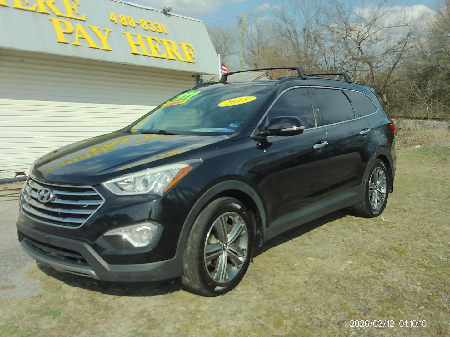 2015 Black Hyundai Santa Fe Limited FWD (KM8SR4HF5FU) with an 3.3L V6 DOHC 24V engine, 6-Speed Automatic transmission, located at 2553 Airline Blvd, Portsmouth, VA, 23701, (757) 488-8331, 36.813889, -76.357597 - ***VEHICLE TERMS*** Down Payment: $999 Weekly Payment: $120 APR: 23.9% Repayment Terms: 42 Months *** CALL ELIZABETH SMITH - DIRECTOR OF MARKETING @ 757-488-8331 TO SCHEDULE YOUR APPOINTMENT TODAY AND GET PRE-APPROVED RIGHT OVER THE PHONE*** - Photo#1
