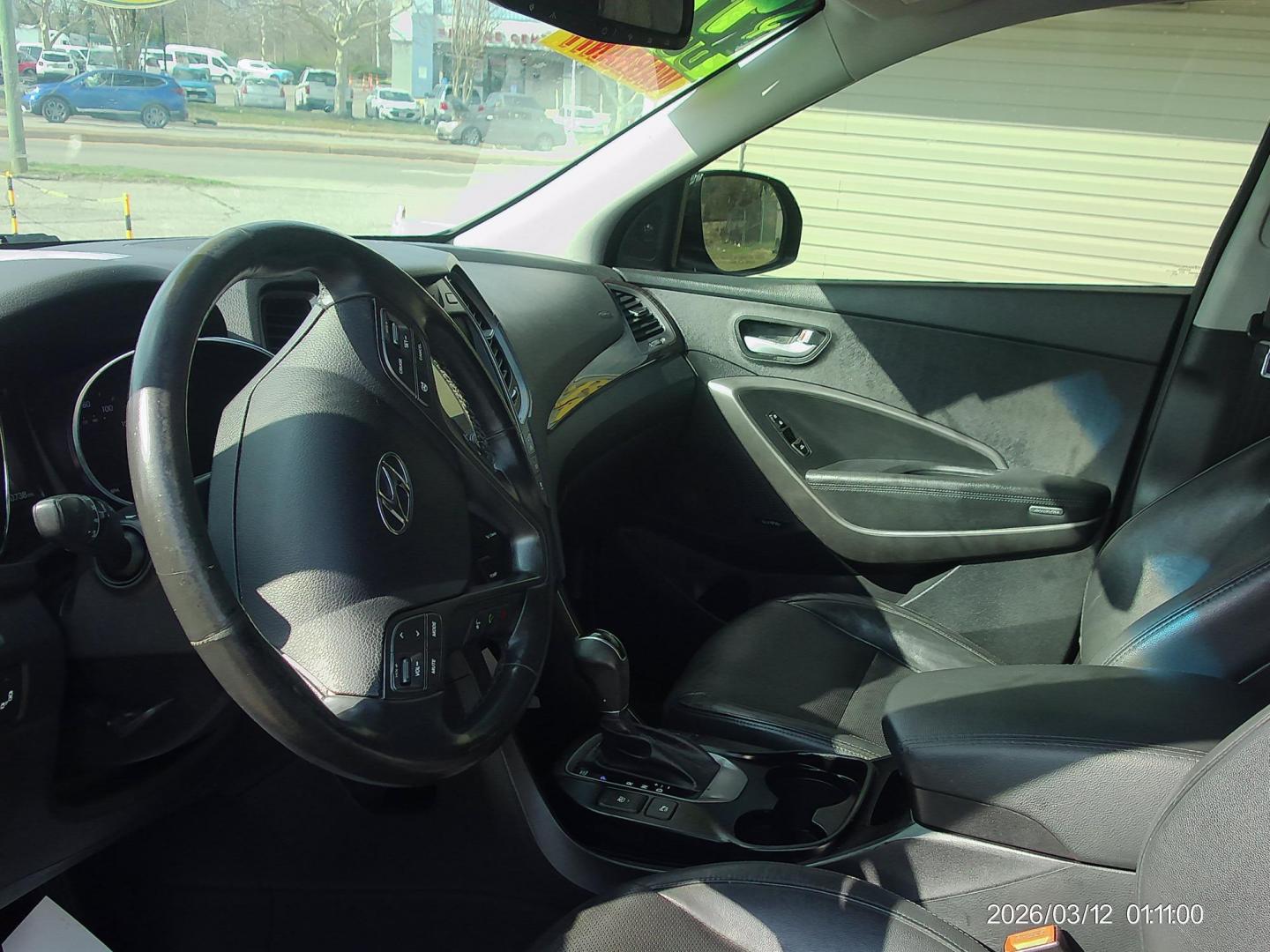 2015 Black Hyundai Santa Fe Limited FWD (KM8SR4HF5FU) with an 3.3L V6 DOHC 24V engine, 6-Speed Automatic transmission, located at 2553 Airline Blvd, Portsmouth, VA, 23701, (757) 488-8331, 36.813889, -76.357597 - ***VEHICLE TERMS*** Down Payment: $999 Weekly Payment: $120 APR: 23.9% Repayment Terms: 42 Months *** CALL ELIZABETH SMITH - DIRECTOR OF MARKETING @ 757-488-8331 TO SCHEDULE YOUR APPOINTMENT TODAY AND GET PRE-APPROVED RIGHT OVER THE PHONE*** - Photo#9