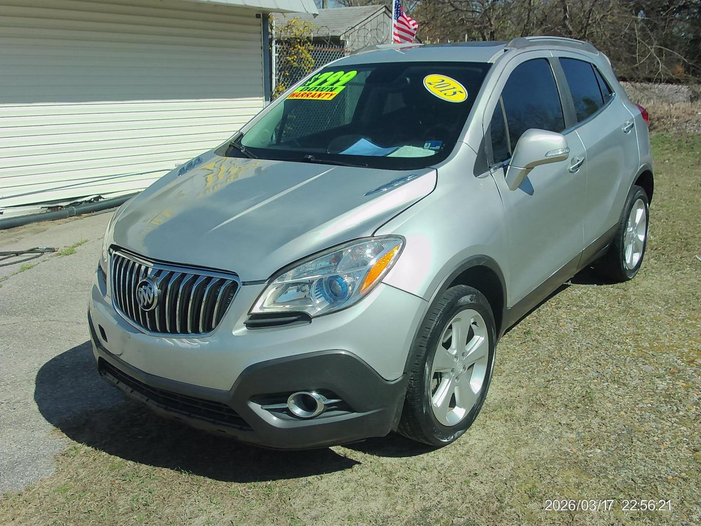 2015 Silver Buick Encore Convenience FWD (KL4CJBSB7FB) with an 1.4L L4 DOHC 16V TURBO engine, 6-Speed Automatic transmission, located at 2553 Airline Blvd, Portsmouth, VA, 23701, (757) 488-8331, 36.813889, -76.357597 - ***VEHICLE TERMS*** Down Payment: $799 Weekly Payment: $110 APR: 23.9% Repayment Terms: 42 Months *** CALL ELIZABETH SMITH - DIRECTOR OF MARKETING @ 757-488-8331 TO SCHEDULE YOUR APPOINTMENT TODAY AND GET PRE-APPROVED RIGHT OVER THE PHONE*** - Photo#1
