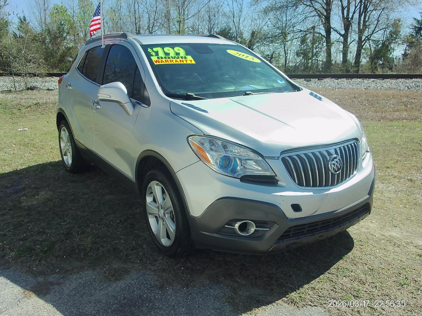 2015 Silver Buick Encore Convenience FWD (KL4CJBSB7FB) with an 1.4L L4 DOHC 16V TURBO engine, 6-Speed Automatic transmission, located at 2553 Airline Blvd, Portsmouth, VA, 23701, (757) 488-8331, 36.813889, -76.357597 - ***VEHICLE TERMS*** Down Payment: $799 Weekly Payment: $110 APR: 23.9% Repayment Terms: 42 Months *** CALL ELIZABETH SMITH - DIRECTOR OF MARKETING @ 757-488-8331 TO SCHEDULE YOUR APPOINTMENT TODAY AND GET PRE-APPROVED RIGHT OVER THE PHONE*** - Photo#3