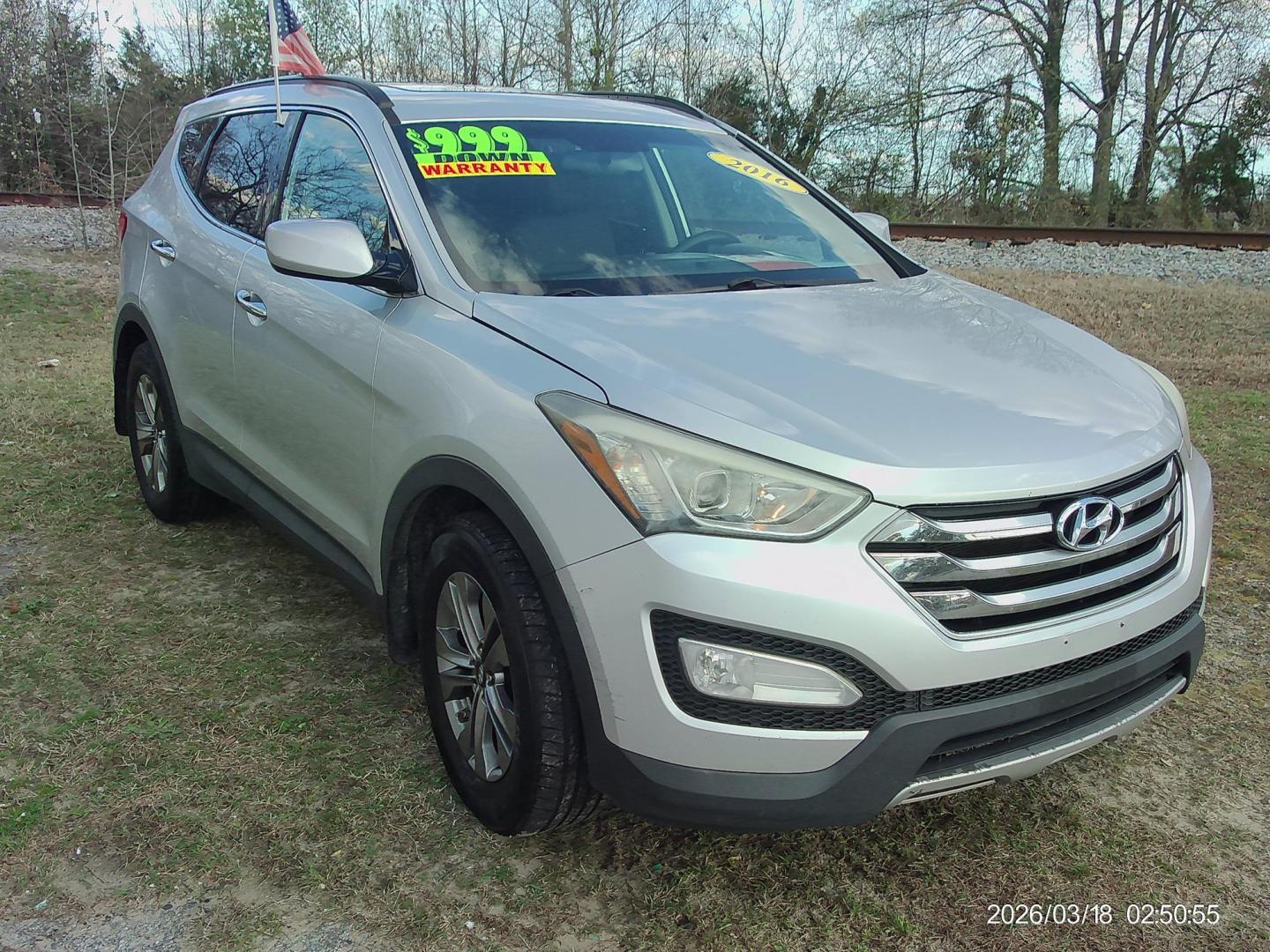 2016 Silver Hyundai Santa Fe Sport 2.4 AWD (5XYZUDLBXGG) with an 2.4L L4 DOHC 16V engine, 6-Speed Automatic transmission, located at 2553 Airline Blvd, Portsmouth, VA, 23701, (757) 488-8331, 36.813889, -76.357597 - ***VEHICLE TERMS*** Down Payment: $999 Weekly Payment: $115 APR: 23.9% Repayment Terms: 42 Months *** CALL ELIZABETH SMITH - DIRECTOR OF MARKETING @ 757-488-8331 TO SCHEDULE YOUR APPOINTMENT TODAY AND GET PRE-APPROVED RIGHT OVER THE PHONE*** - Photo#3