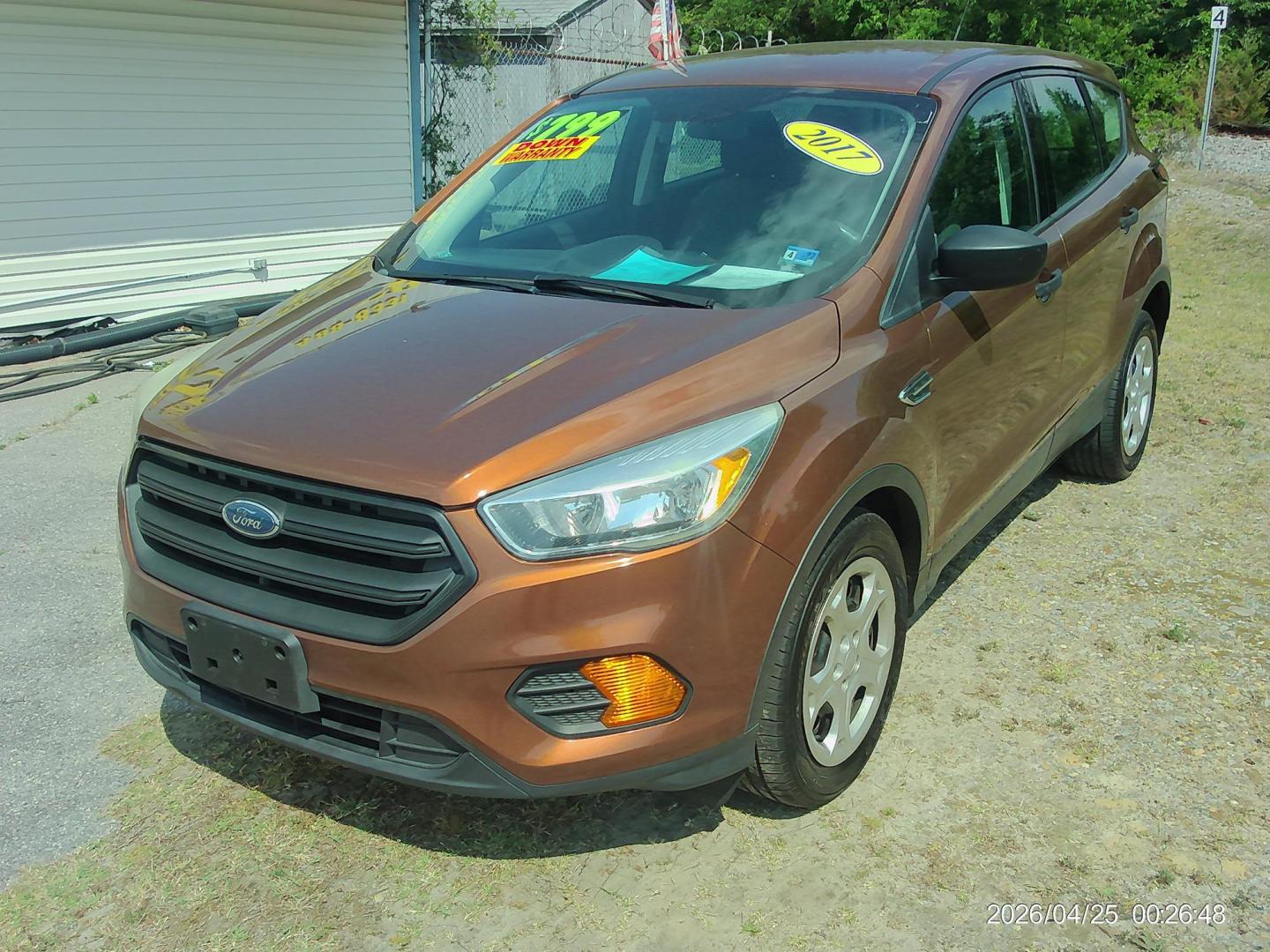 2017 Orange Ford Escape S FWD (1FMCU0F71HU) with an 2.5L L4 DOHC 16V engine, 6A transmission, located at 2553 Airline Blvd, Portsmouth, VA, 23701, (757) 488-8331, 36.813889, -76.357597 - ***VEHICLE TERMS*** Down Payment: $799 Weekly Payment: $110 APR: 23.9% Repayment Terms: 42 Months *** CALL ELIZABETH SMITH - DIRECTOR OF MARKETING @ 757-488-8331 TO SCHEDULE YOUR APPOINTMENT TODAY AND GET PRE-APPROVED RIGHT OVER THE PHONE*** - Photo#1