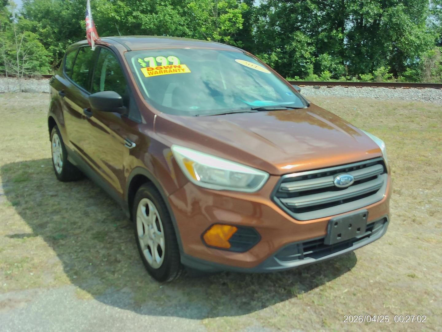 2017 Orange Ford Escape S FWD (1FMCU0F71HU) with an 2.5L L4 DOHC 16V engine, 6A transmission, located at 2553 Airline Blvd, Portsmouth, VA, 23701, (757) 488-8331, 36.813889, -76.357597 - ***VEHICLE TERMS*** Down Payment: $799 Weekly Payment: $110 APR: 23.9% Repayment Terms: 42 Months *** CALL ELIZABETH SMITH - DIRECTOR OF MARKETING @ 757-488-8331 TO SCHEDULE YOUR APPOINTMENT TODAY AND GET PRE-APPROVED RIGHT OVER THE PHONE*** - Photo#3