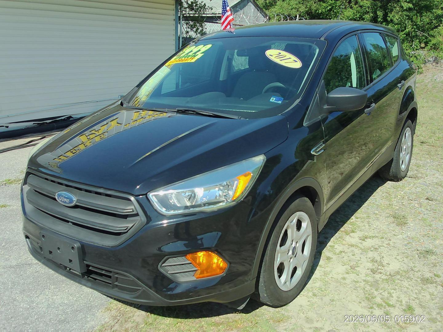 2017 Black Ford Escape S FWD (1FMCU0F71HU) with an 2.5L L4 DOHC 16V engine, 6A transmission, located at 2553 Airline Blvd, Portsmouth, VA, 23701, (757) 488-8331, 36.813889, -76.357597 - ***VEHICLE TERMS*** Down Payment: $999 Weekly Payment: $120 APR: 23.9% Repayment Terms: 42 Months *** CALL ELIZABETH SMITH - DIRECTOR OF MARKETING @ 757-488-8331 TO SCHEDULE YOUR APPOINTMENT TODAY AND GET PRE-APPROVED RIGHT OVER THE PHONE*** - Photo#1