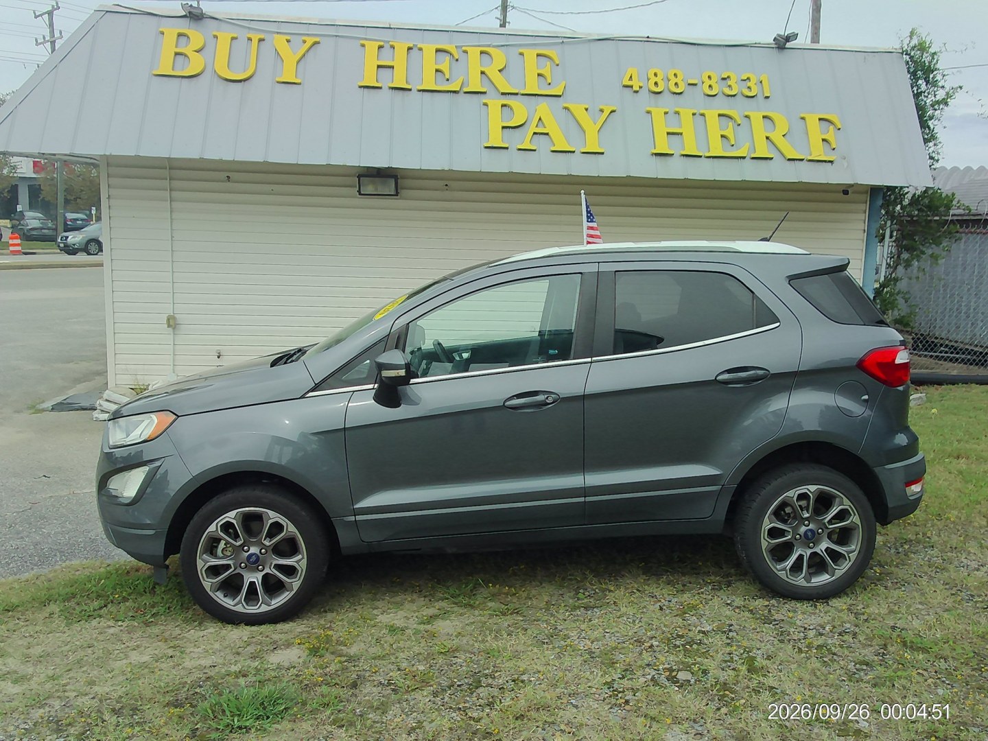2020 Gray Ford EcoSport Titanium AWD (MAJ6S3KL2LC) with an 2.0L L4 DOHC 16V engine, 6A transmission, located at 2553 Airline Blvd, Portsmouth, VA, 23701, (757) 488-8331, 36.813889, -76.357597 - ***VEHICLE TERMS*** Down Payment: $1499 Weekly Payment: $125 APR: 23.9% Repayment Terms: 42 Months *** CALL ELIZABETH SMITH - DIRECTOR OF MARKETING @ 757-488-8331 TO SCHEDULE YOUR APPOINTMENT TODAY AND GET PRE-APPROVED RIGHT OVER THE PHONE***- Photo#0